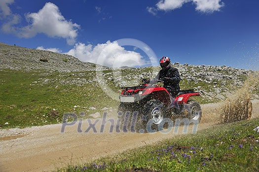 quad weel drivers relax and ride on height mountain and fresh air quad weel drivers relax and ride on height mountain and fresh air