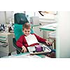 Young boy in a dental surgery teeth chech