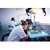 Young boy in a dental surgery teeth chech