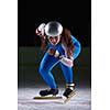 speed skating sport with young athletes