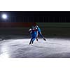 speed skating sport with young athletes