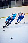 speed skating sport with young athletes