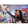 Young couple shopping in a supermarket