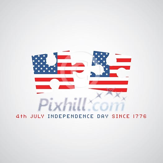 vector jigsaw puzzle american flag for independence day vector jigsaw puzzle american flag for independence day