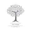 vector decorative tree vintage style 