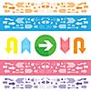 vector arrow sign icon set 