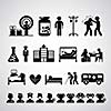 vector doctor and hospital icon set   
