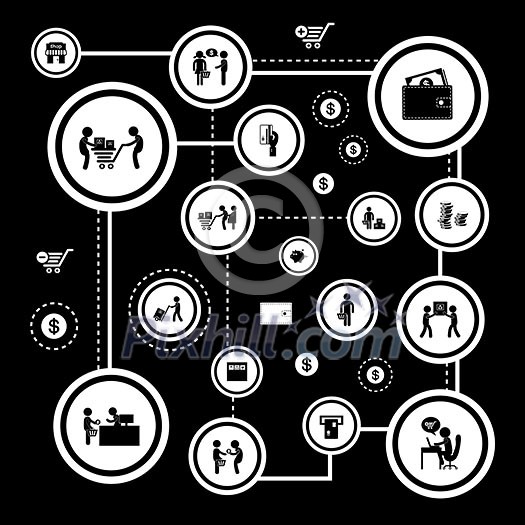 shopping and delivery icon set shopping and delivery icon set