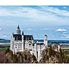 Famous Bavarian landmark - Neuschwanstein Castle (Schloss Neuschwanstein). Bavaria, Germany