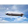Zeppelin dirigible airship in sky