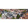 Panorama of aerial view of Bruges (Brugge) from Belfry, Belgium