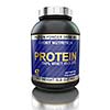 Sport nutrition, bodybuilding supplements, diet concept - whey isolate protein jar isolated on white background with reflection