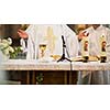 Priest during a wedding ceremony/nuptial mass