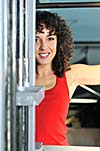 young woman practicing fitness and working out in a gym 