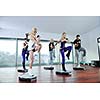 young healthy people group exercise fitness and get fit