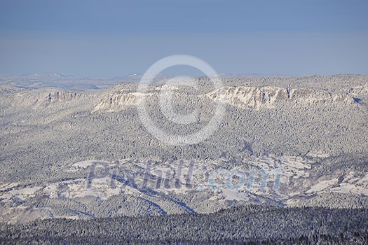 winter mountain landscape at sunny day and snow peaks winter mountain landscape at sunny day and snow peaks