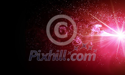 Background image with light beams and rays