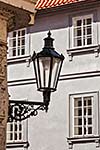 Old street lamp in Prague street, Czech Republic