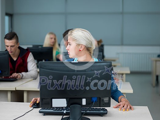 technology students group in computer lab classroom technology students group in computer lab classroom