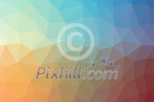 Low poly - Colorful abstract geometric background with triangular polygons.