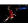 design of jumping basketball player in action