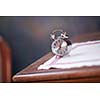 vintage retro old clock at wooden table