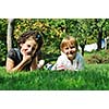 beautiful children  posing in fashionable clothing outdoor