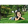 beautiful children  posing in fashionable clothing outdoor