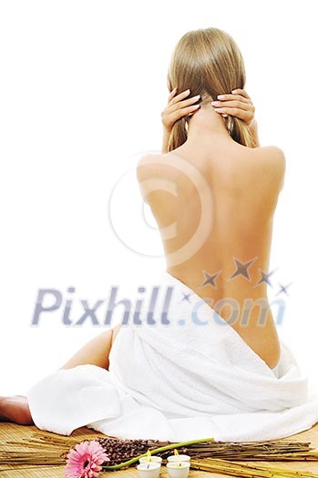 woman spa and beauty isolated on white woman spa and beauty isolated on white