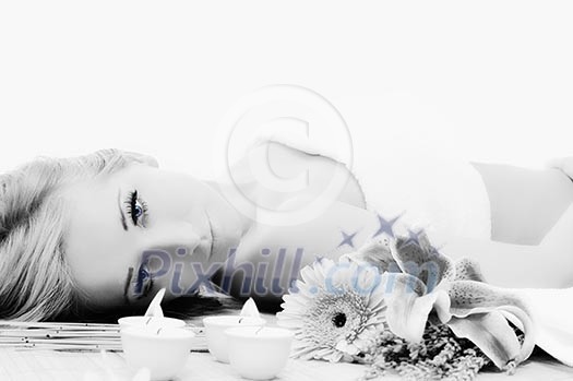 young healthy woman in wellness and spa studio have Massage young healthy woman in wellness and spa studio have Massage