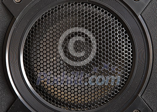 Audio speaker close up Audio speaker close up