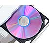 Computer with dvd in open tray