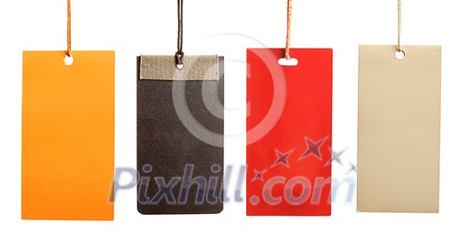 Sale written on paper tags isolated on white background Sale written on paper tags isolated on white background