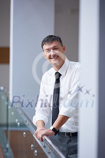portrait of middle aged business man at modern office space indoors portrait of middle aged business man at modern office space indoors
