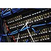 network server room routers and cables