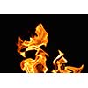 Fire flames  design isoleted on black background