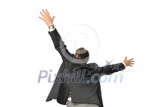 Outdoor portrait of young and happy businessman Outdoor portrait of young and happy businessman
