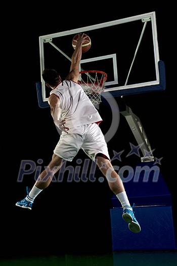 basketball game sport player in action isolated on black background basketball game sport player in action isolated on black background