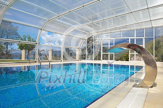 indoor swimming pool at modern home indoor swimming pool at modern home