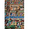 Gopuram (tower) of Hindu temple  Kapaleeshwarar., Chennai, Tamil Nadu, India
