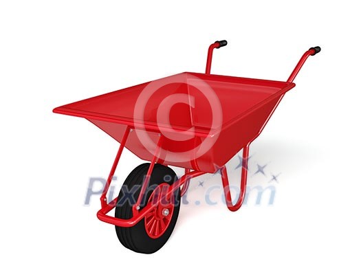 Wheel barrow isolated on white background Wheel barrow isolated on white background