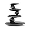 Zen stones balance concept isolated on white