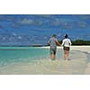 happy young romantic couple in love have fun running and relaxing on beautiful beach
