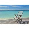 tropical beach with white sand at summer