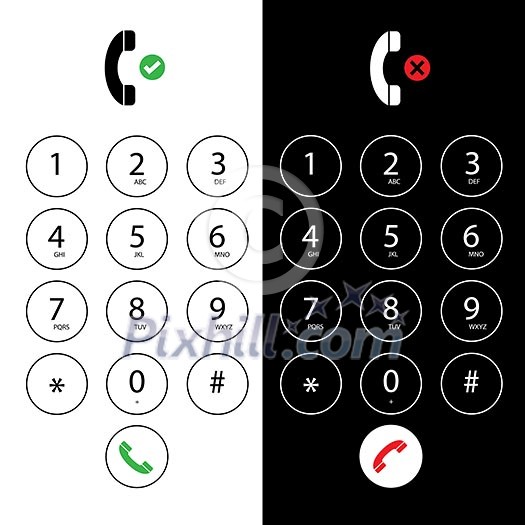 vector flat keypad for phone vector flat keypad for phone