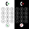 vector flat keypad for phone  