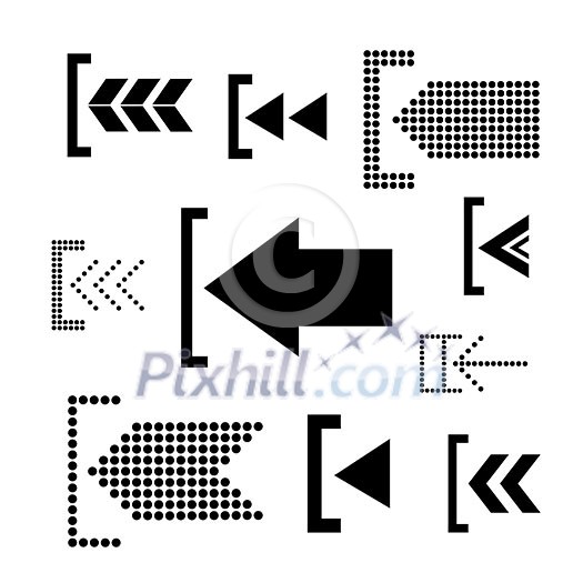 Vector arrow icon on white background Vector arrow icon on white background
