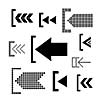 Vector arrow icon on white background 