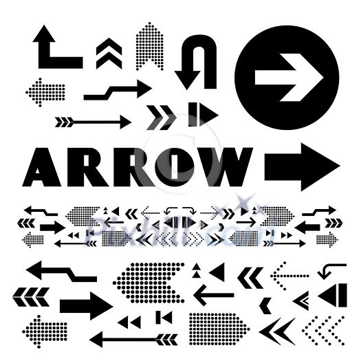 thin line arrow icons set thin line arrow icons set