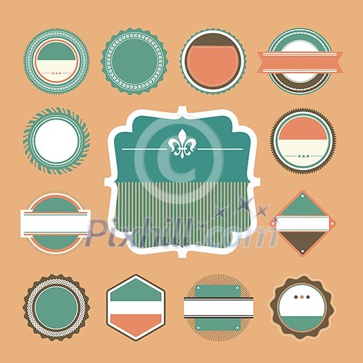 vector set of retro vintage labels vector set of retro vintage labels
